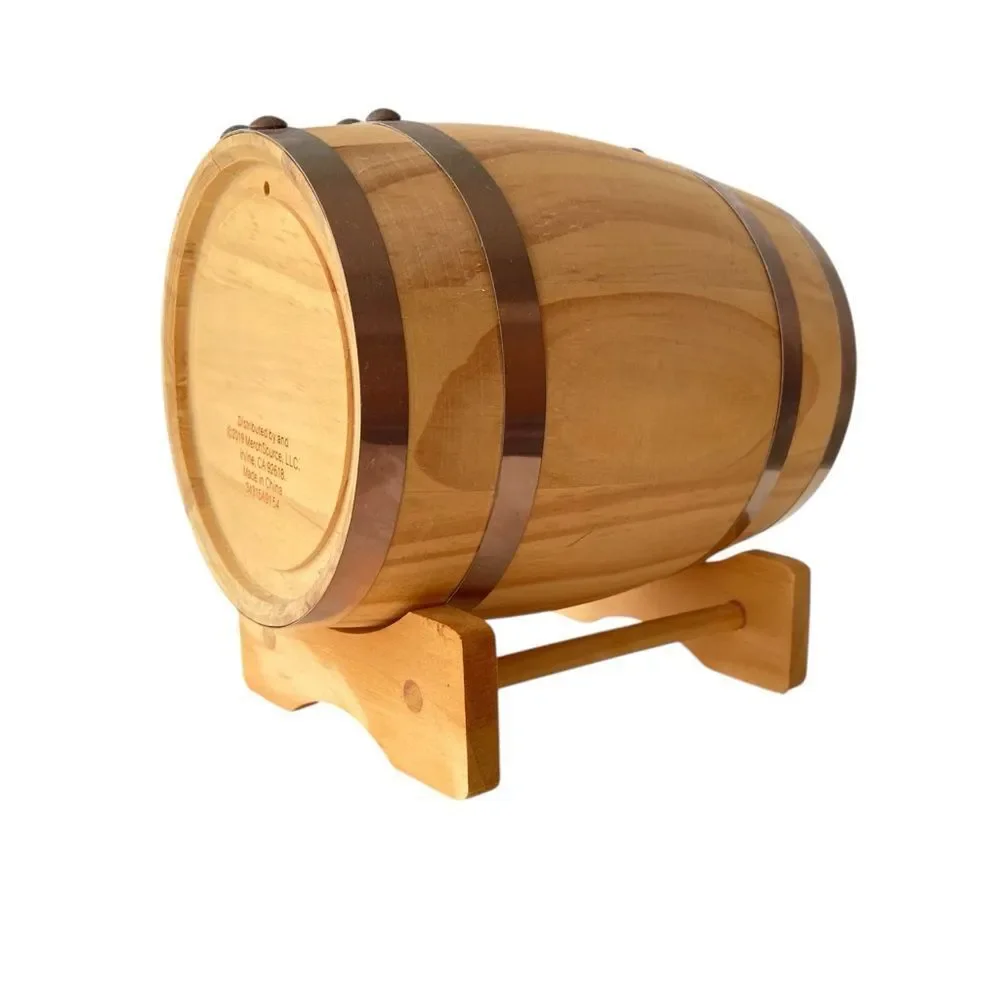 Heritage Wooden Barrel with Copper Tone Tap